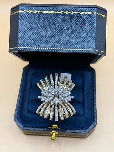 Üzük, Sarı qızıl, 750 Əyar, Brilyant, 4.01-5.00 Karat — 2