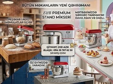 E&B Premium Stand Mikseri - Güclü stasionar mikser: xəmir