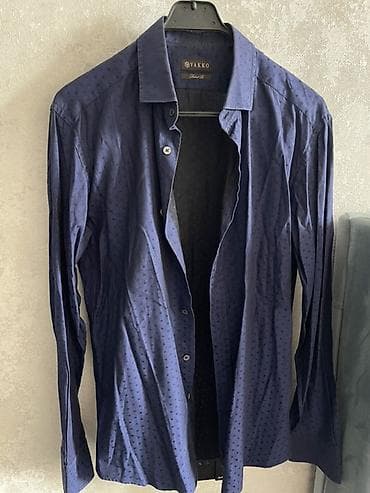 Köynəklər: Vakko kişi köynəyi - Model: Vakko – Tailored Fit - Rəng: tünd mavi - — 2