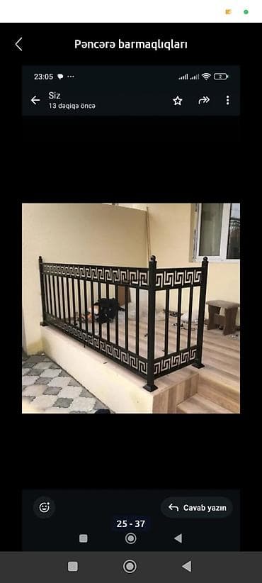 dəmir barmaqliq: Məhsul: Pəncərə barmaqlıqları və dəmir məhəccərlər Təsvir: - Müxtəlif — 2