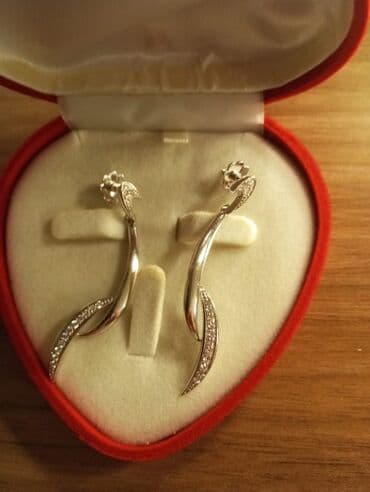 женские серьги с жемчугом: Sırğa, Ağ qızıl, 750 Əyar, 15 g — 1