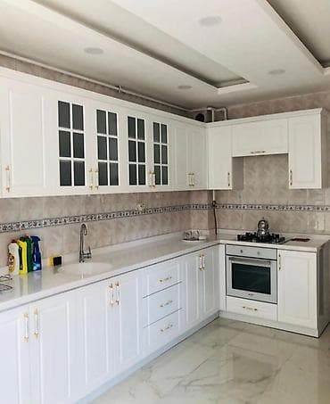 Sifarişlə mətbəx dəsti, Özü çəkən petlələr, Parlaq laminat, Pulsuz çatdırılma