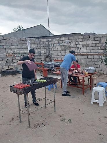 Барбекю: Metall manqal – təkərli, dərin və uzun gövdəli - Material: qalın — 2