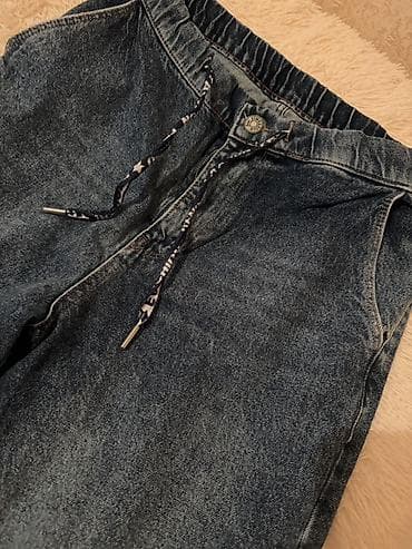 reqs paltarı: Unisex jeans şalvar - Model: elastik bellə “jogger” tipli cins şalvar — 2