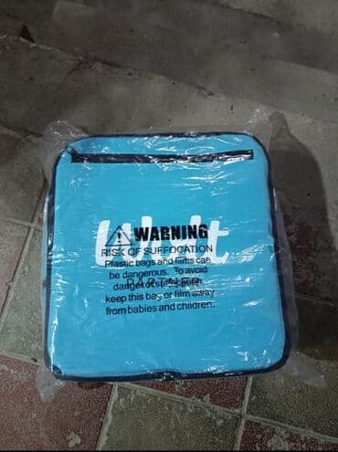 Mavi rəngli parça təşkilatçı/saxlama çantası - Material: parça (üstü