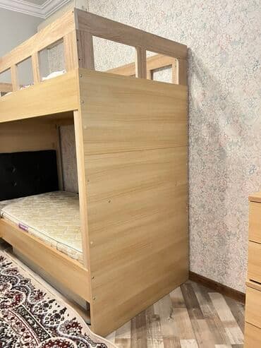 qara dik: Oğlan və qız üçün, İşlənmiş, Çarpayı, Matras ilə, Siyirməsiz, MDF — 3