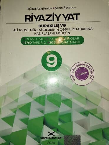 Riyaziyyat 9-cu sinif, 2024 il lalafo.az -da Riyaziyyat 9-cu sinif, 2024 il