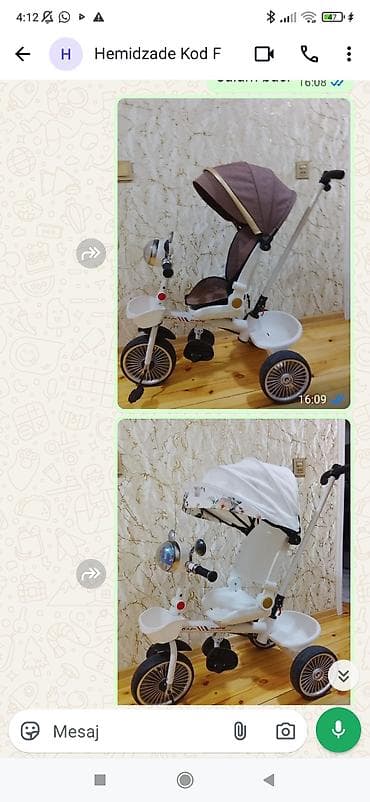 volta vs2: Uşaq üçtəkərli velosipedi – idarəetmə tutacaqlı model iki başlıqlı — 1