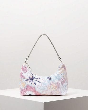 Bəzəkli mini çiyin çantası