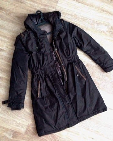 пуховик: Massimo Dutti Original Очень крутая, цвет тёмный шоколад, на талии и — 2