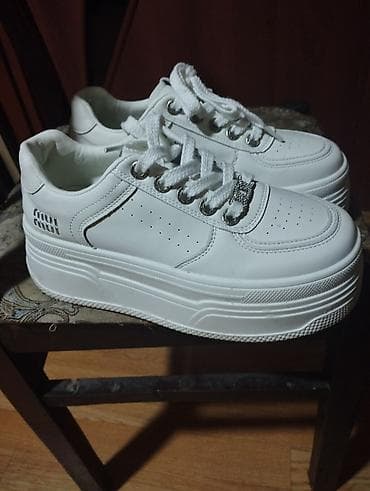 reqs ayaqqabisi: Ağ platform idman ayaqqabısı - Rəng: tam ağ - Model: platform sole — 2