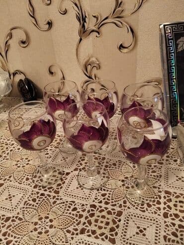 heinz kaşaları: Qədəhlər, rəng - Bənövşəyi, Şüşə, 6 ədədli dəst — 1