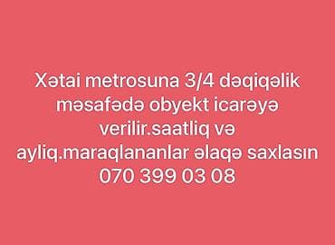 ev kirayə bakı: Obyekt icarəyə verilir – Xətai metrosundan təxminən 3–4 dəqiqəlik — 1