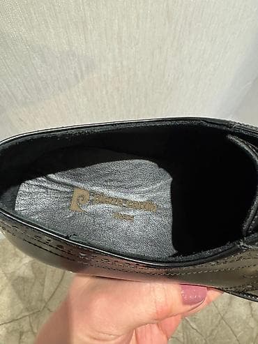 makasin qara: Klassik kişi dəri ayaqqabıları Pİerre cardin - Model: Broq naxışlı — 4