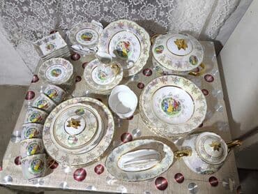 duz corek: Nahar dəsti, rəng - Ağ, Farfor — 2