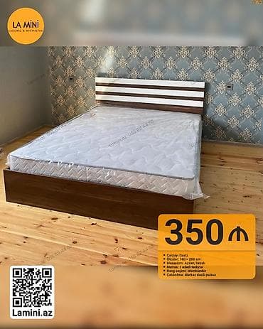 taxt doseyi: İkinəfərlik çarpayı, Bazalı, Matras ilə, Siyirməsiz — 1