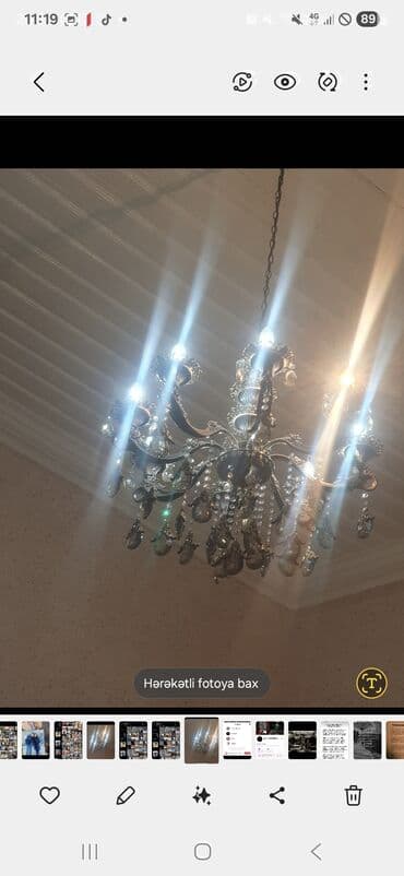 led işiqlar: Çılçıraq, 10 və daha çox lampa, Metal — 1