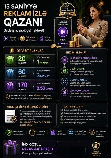 escort gəncə: 15 saniyəyə reklam izlə və qazan – sabit və etibarlı sistem Xidmətin — 1