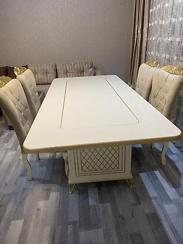 Qonaq otağı üçün, Açılmayan, Dördbucaq masa, 6 stul