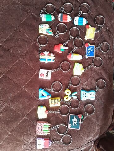 brilok: Məktəb mövzulu rəngarəng açarlıq dəsti - Dizaynlar: qələm, karandaş — 2