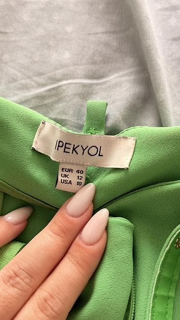 yaşıl şalvar: İPEKYOL qadın şalvarıL uygundu. 1-2 defe geyılıb - Rəng: açıq yaşıl — 2