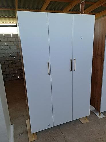 qedimi skaf: 3 qapılı, Güzgülü, Ağ, Taxta, Açılan, Düz dolab — 3