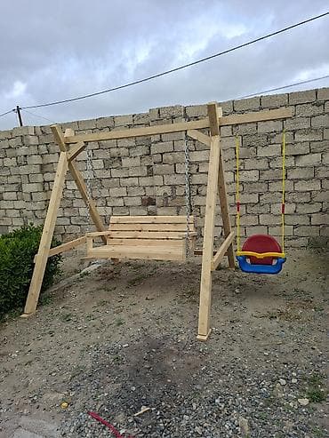 taxta stul: Divan-yelləncək, Zontiksiz, Taxta — 3