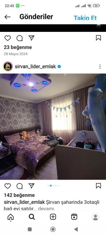 Продажа дач: TƏCİLİ Şirvan şəhərində 3 otaqlı bağ evi 55000 azn. 6 sot . Kombi — 3