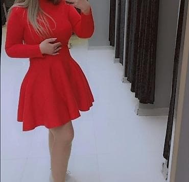 100 qram sac: Qırmızı mini don - Rəng: parlaq qırmızı - Model: beldən ətəyi — 1