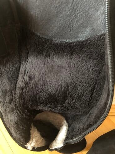 черные мужские сапоги: Размер: 38, цвет - Черный, Б/у — 2