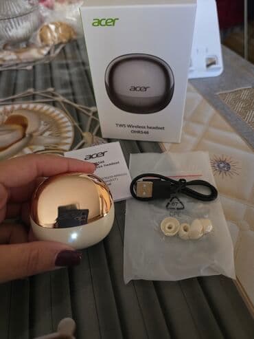jbl qulaqlıq qiyməti: Yeni Simsiz (Bluetooth) Qulaqcıqlar, Acer, rəng - Bej — 1
