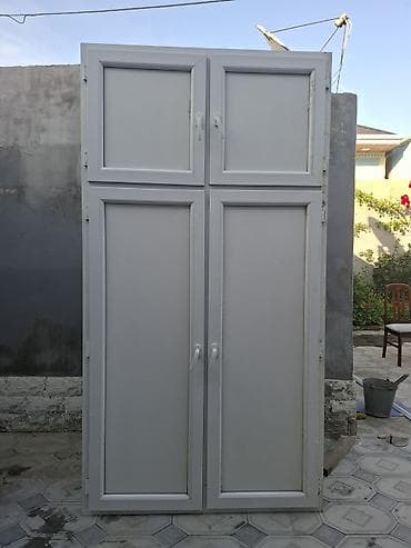 2107 qapi: PVC plastik qapı-pəncərə blok komplekti - Model: 2 açılan qapı + üst — 1