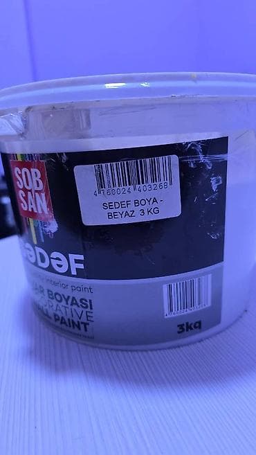 uqlarez satiram: Sədəf boya yeni alınıb. 75 azn (ağ mirvari rəng) Üstündən 100 qram — 2