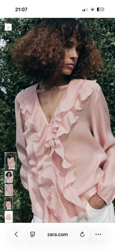 qadın koynekleri: Zara ZW Collection Ruffled Shirt – qadın köynəyi Türkiyə saytından — 1