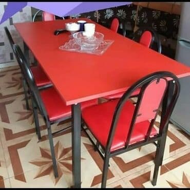 Masa və oturacaq dəstləri: Qonaq otağı üçün, Yeni, Açılan, Dördbucaq masa, 1 stul — 16