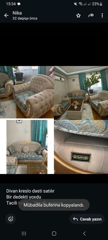 divan dəsdi: Divan, 2 kreslo — 1