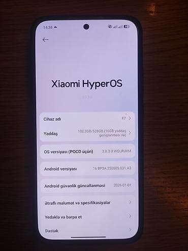 poco f6 azerbaycan: Poco F7, 512 GB, rəng - Gümüşü, Sensor — 5