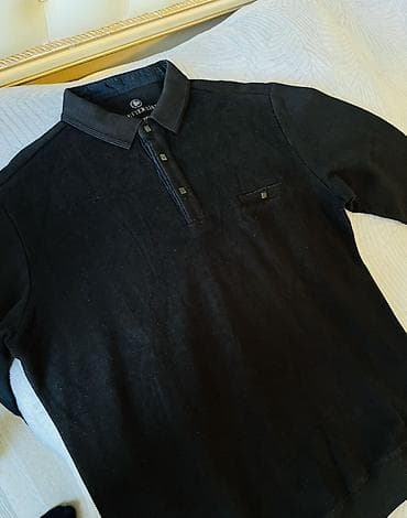 yeni sezon kurtkalar: Polo köynək, 3XL, rəng - Qara — 2