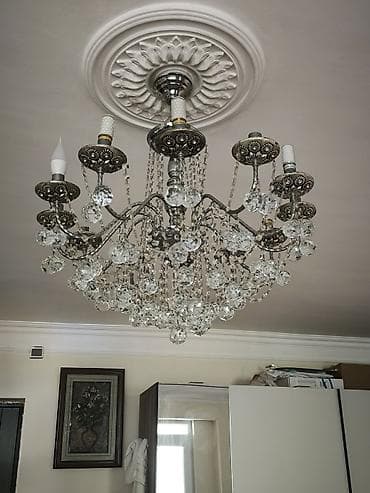 lustur alti: Çılçıraq, 10 və daha çox lampa, Xrustal — 2