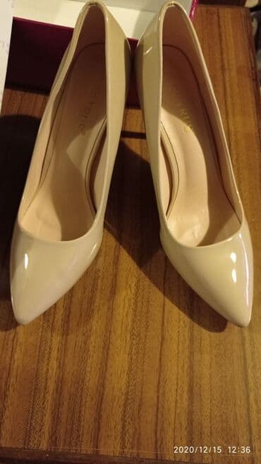 белые туфли новые: Туфли, Размер: 39.5, цвет - Бежевый, Новый — 2