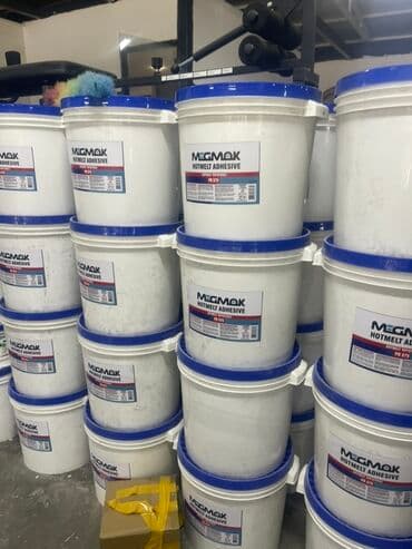 yapışdırıcı: Ağ rəngli qablaşdırmada təqdim olunan bu "Hotmelt" yapışdırıcı sənaye — 8