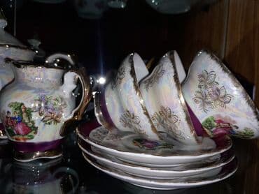 продам ворота бу: Чайный набор, Мадонна, 6 персон — 5