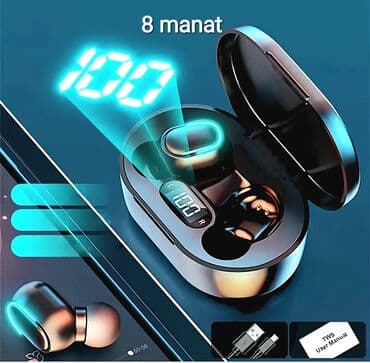 baseus bowie e3 qiymeti: Simsiz (Bluetooth) Qulaqcıqlar, rəng - Qara — 6