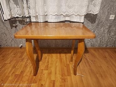 divan ikici el: Ağac yemək/çay masası - Material: tam ağac (taxta), laklı hamar səth — 1