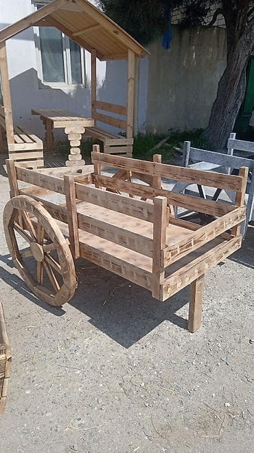soya mumu: Taxta dekorativ araba – bağ və həyətyanı sahələr üçün - Material — 1