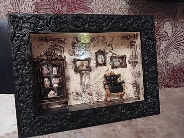 qanadsız mələk: Miniatür interyer kompozisiyası – 3D çərçivə tablo - Qabarıq — 5