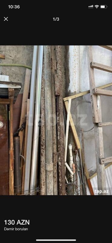 rəsm çəkmək üçün ləvazimatlar: Məhsul: Dəmir borular Təsvir: - Müxtəlif diametr və uzunluqlarda — 1