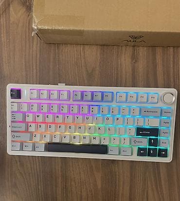 Modemlər və şəbəkə avadanlıqları: AULA F75 mexaniki klaviatura - 75% lay‑out (84 düymə) – yığıcam — 7