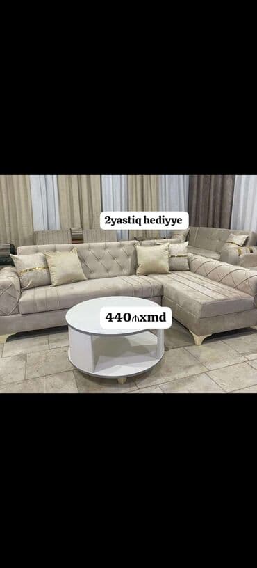 угловые диваны в баку: Угловой диван, Раскладной, Ткань — 16