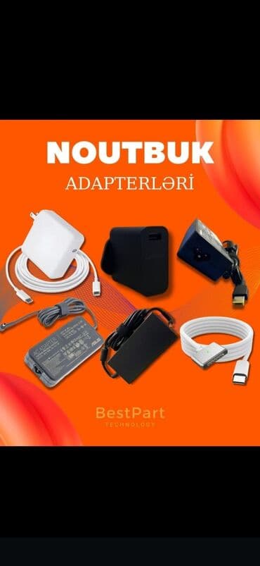 Noutbuklar üçün örtük və çantalar: Bizdə noutbuk adapterləri geniş çeşiddə mövcuddur. Müxtəlif modellər — 2